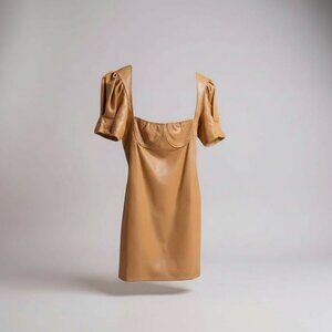 Love & Other Things Velvet Y2K Bodycon Mini Dress – Sheer Puff Sleeves Size S